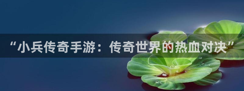 摩根娱乐娱乐官网入口在线观看：“小兵传奇手游：传奇世界的热血